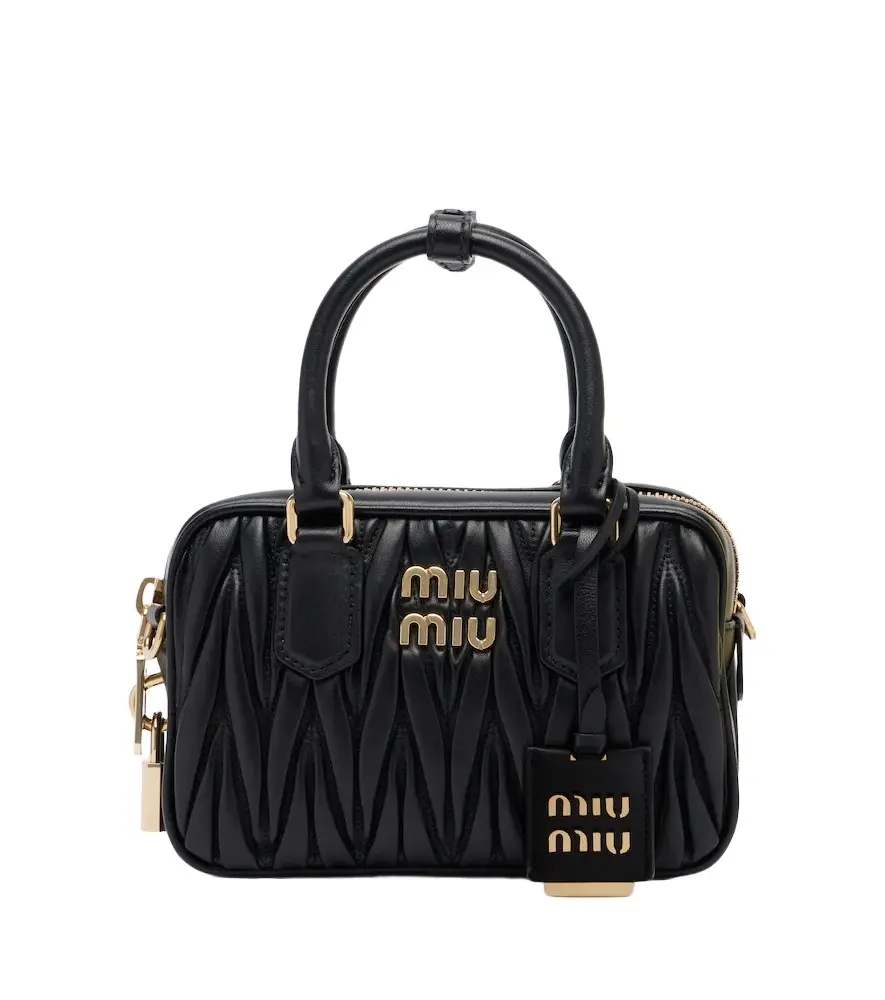 Miu Miu Arcadie matelassé leather top-handle bag