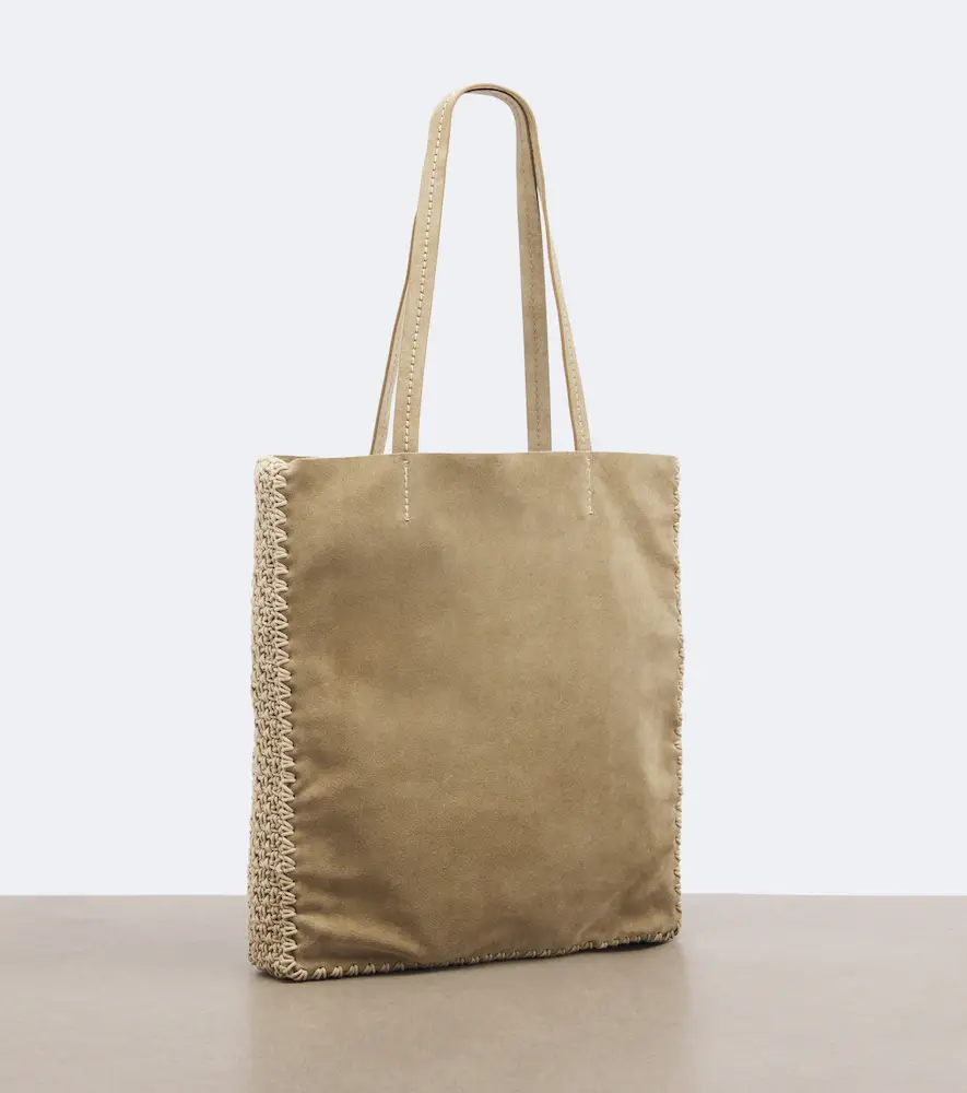 Prada Large crochet suede shopper | Thumbnail 2 Prada Large crochet suede shopper | Thumbnail 2