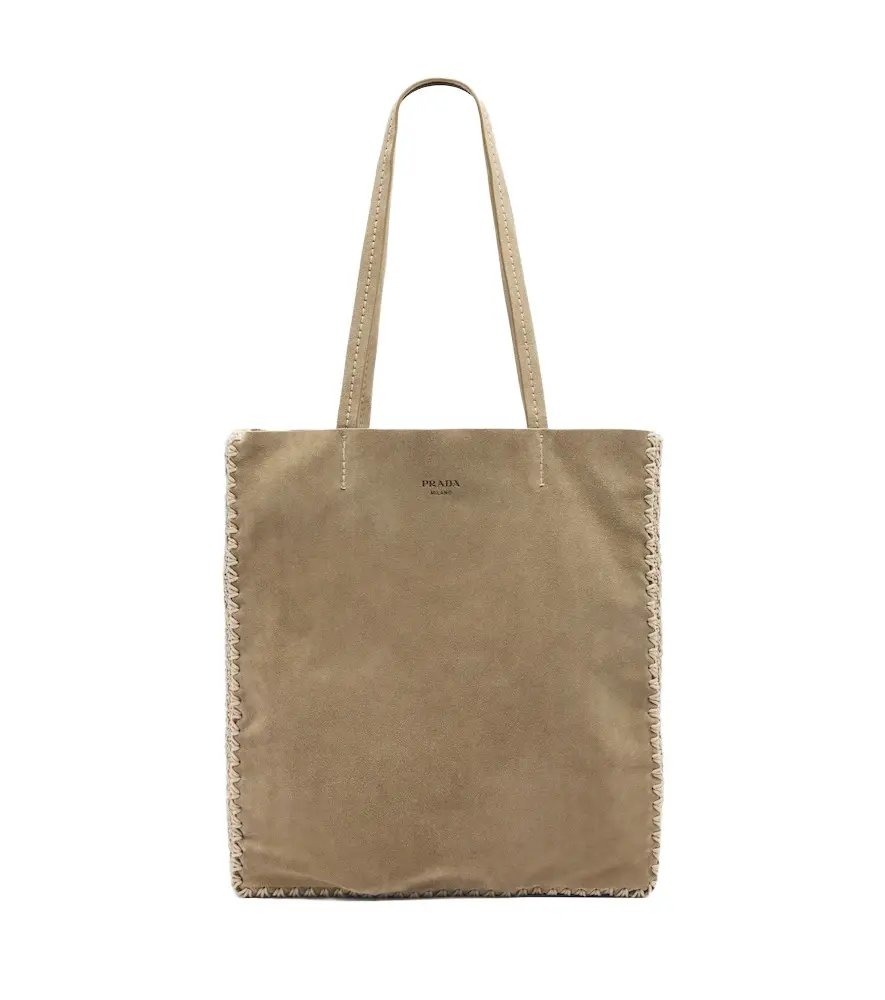 Large crochet suede shopper Large crochet suede shopper