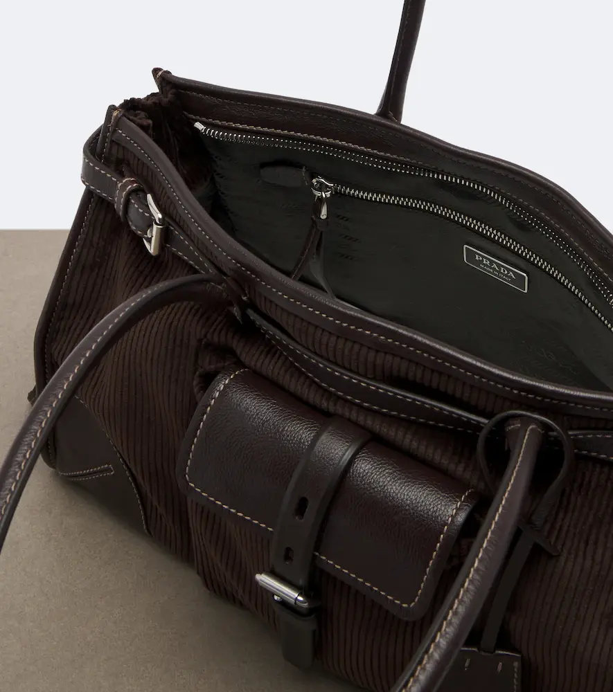Prada Bonnie Large corduroy shoulder bag | Thumbnail 3 Prada Bonnie Large corduroy shoulder bag | Thumbnail 3