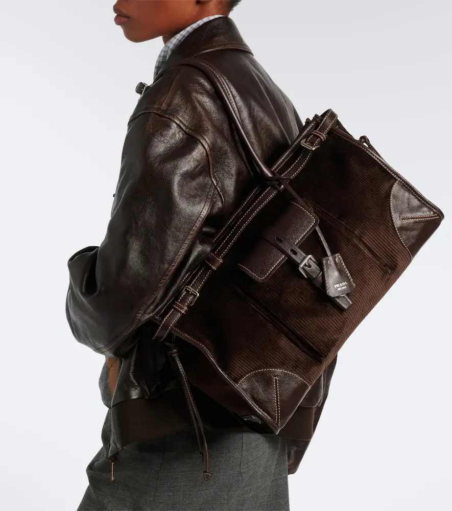 Prada Bonnie Large corduroy shoulder bag | Thumbnail 5 Prada Bonnie Large corduroy shoulder bag | Thumbnail 5