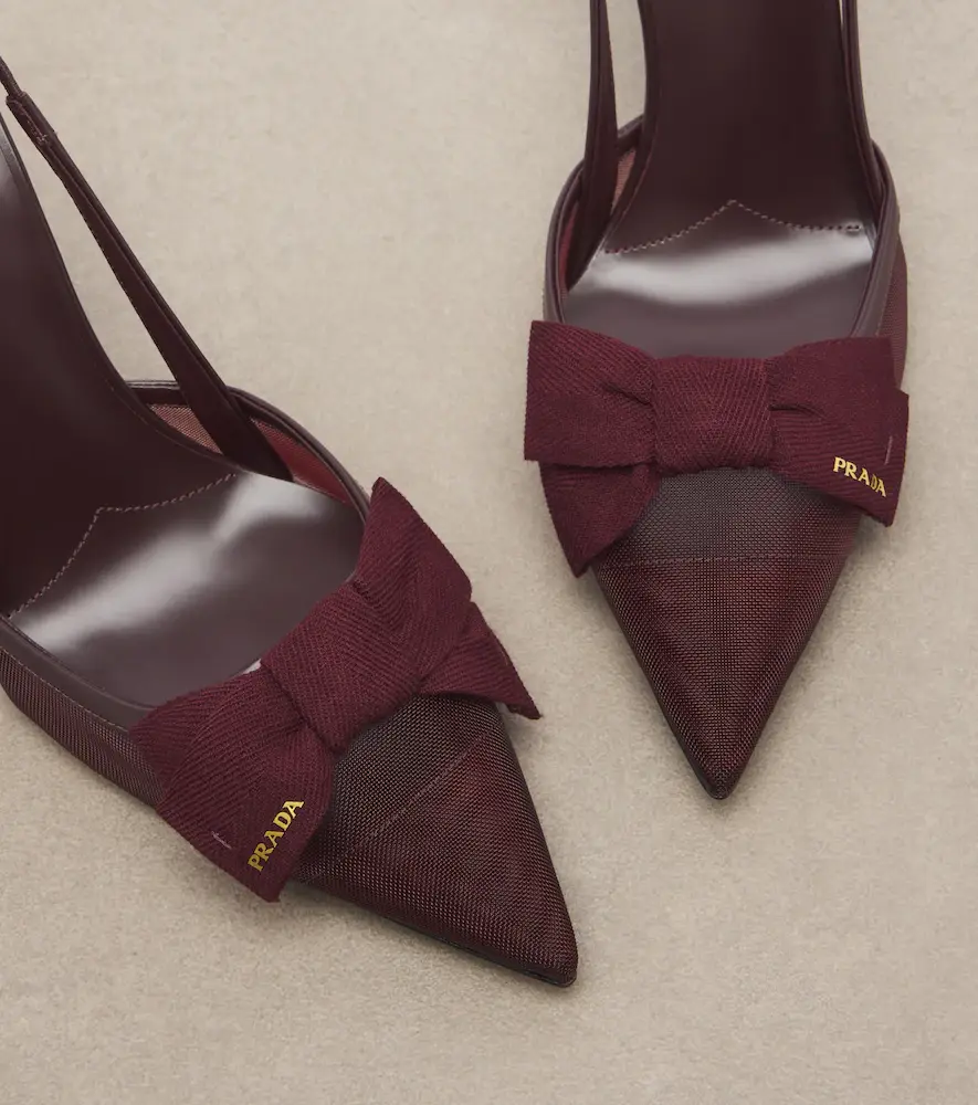 Prada Bow-detail mesh slingback pumps | Thumbnail 2 Prada Bow-detail mesh slingback pumps | Thumbnail 2