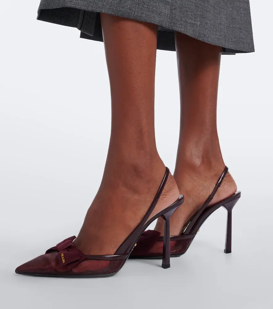 Prada Bow-detail mesh slingback pumps | Thumbnail 5 Prada Bow-detail mesh slingback pumps | Thumbnail 5