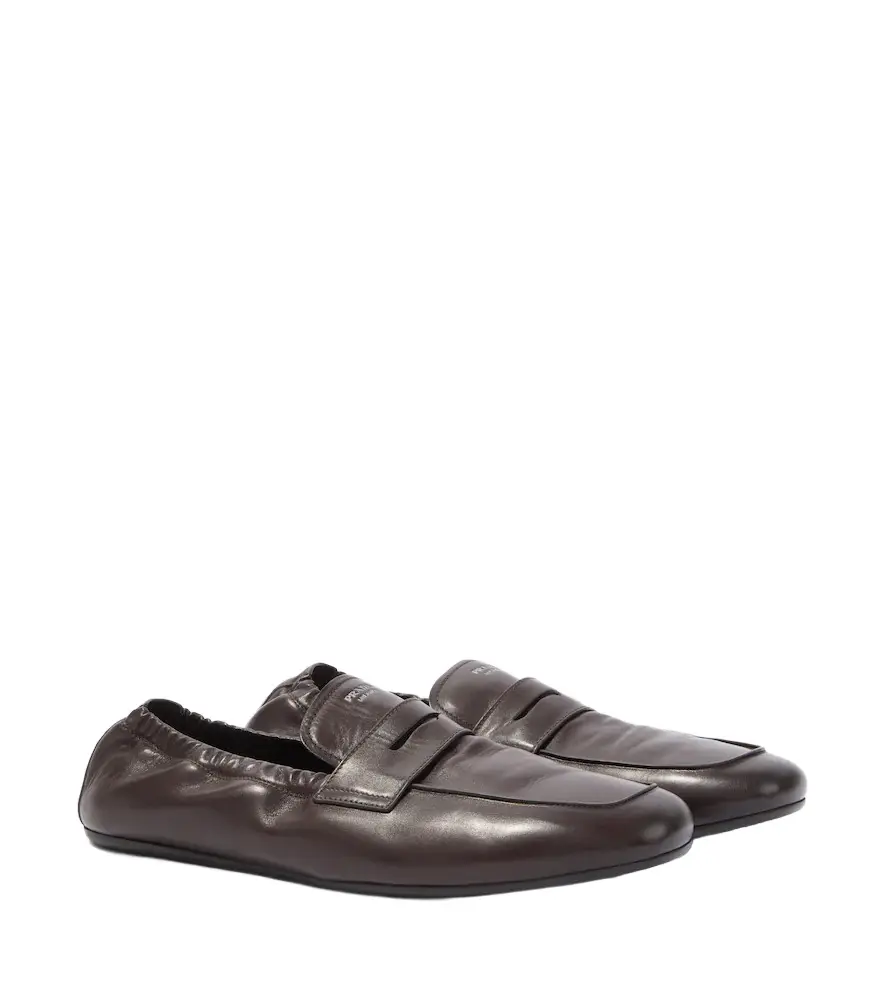Prada Leather penny loafers