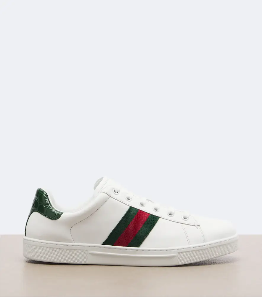 Gucci Ace Web Stripe leather sneakers | Thumbnail 2 Gucci Ace Web Stripe leather sneakers | Thumbnail 2
