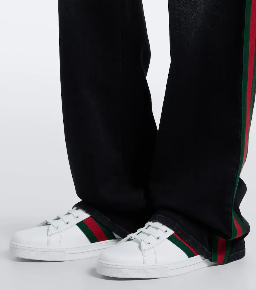 Gucci Ace Web Stripe leather sneakers | Thumbnail 5 Gucci Ace Web Stripe leather sneakers | Thumbnail 5