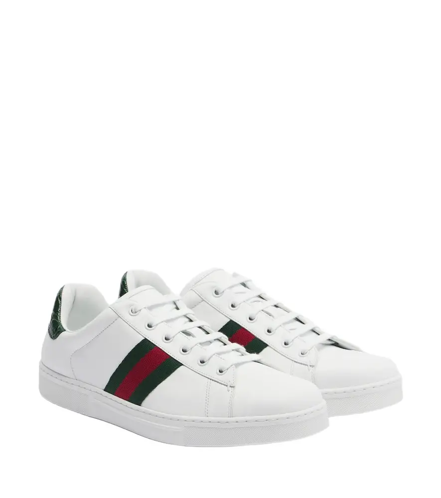 Ace Web Stripe leather sneakers Ace Web Stripe leather sneakers
