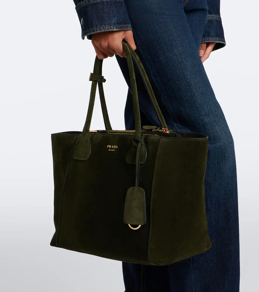 Prada Nova Large suede tote bag | Thumbnail 5 Prada Nova Large suede tote bag | Thumbnail 5