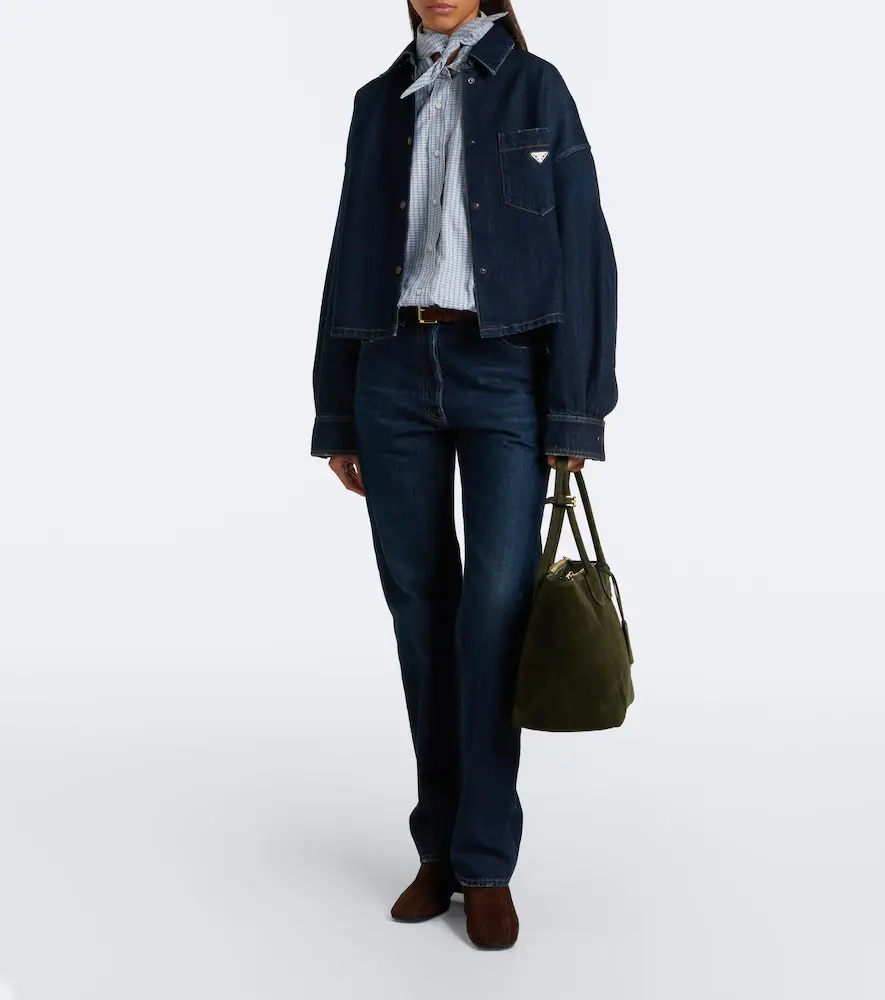 Prada Nova Large suede tote bag | Thumbnail 6 Prada Nova Large suede tote bag | Thumbnail 6