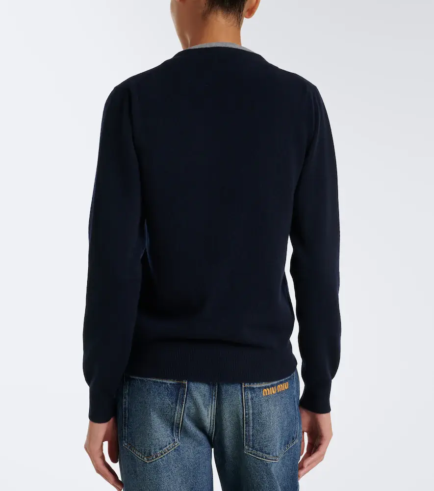 Miu Miu Layered cashmere cardigan | Thumbnail 6 Miu Miu Layered cashmere cardigan | Thumbnail 6
