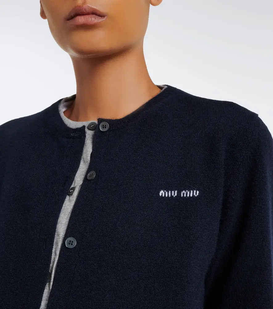 Miu Miu Layered cashmere cardigan | Thumbnail 7 Miu Miu Layered cashmere cardigan | Thumbnail 7