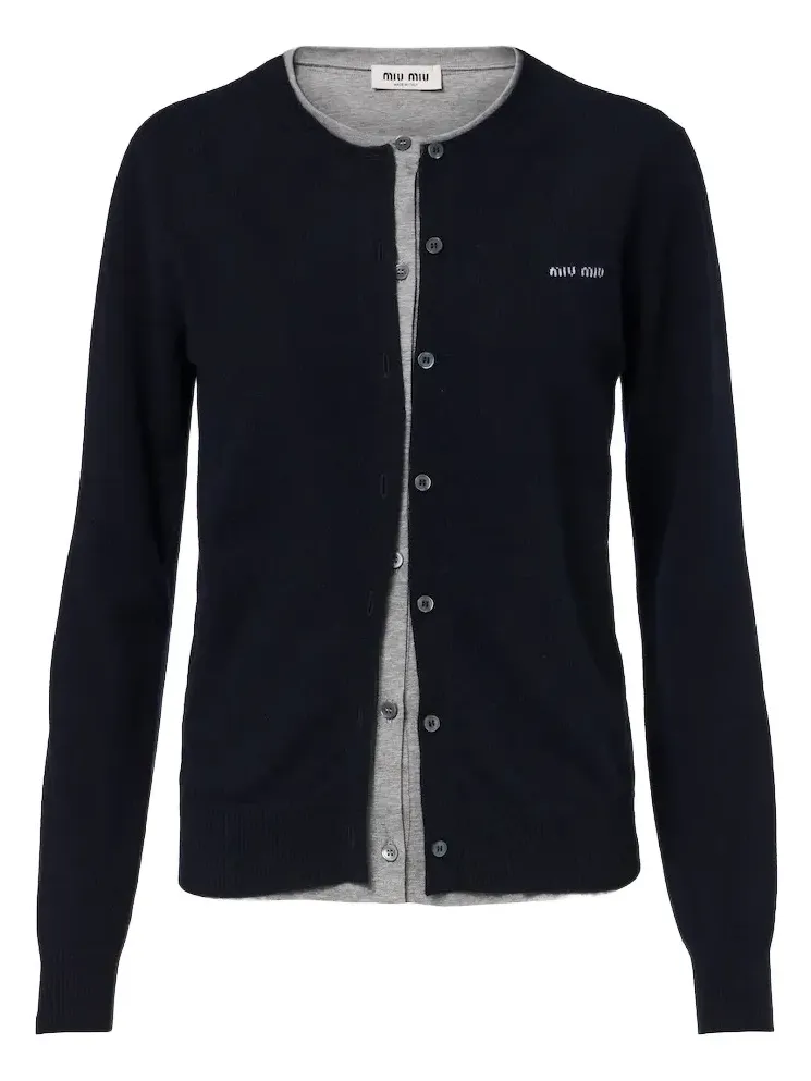 Layered cashmere cardigan Layered cashmere cardigan