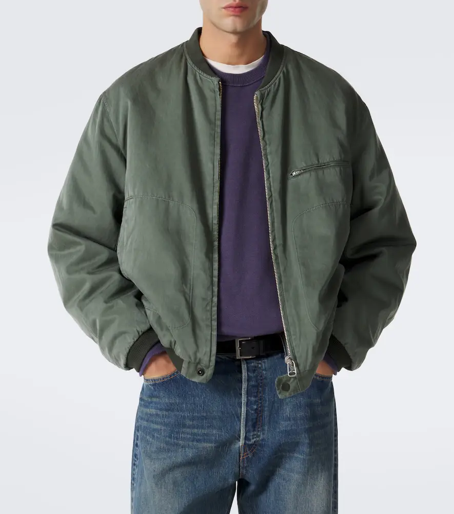 A.PRESSE A. Presse Silk and cotton bomber jacket | Thumbnail 4 A.PRESSE A. Presse Silk and cotton bomber jacket | Thumbnail 4