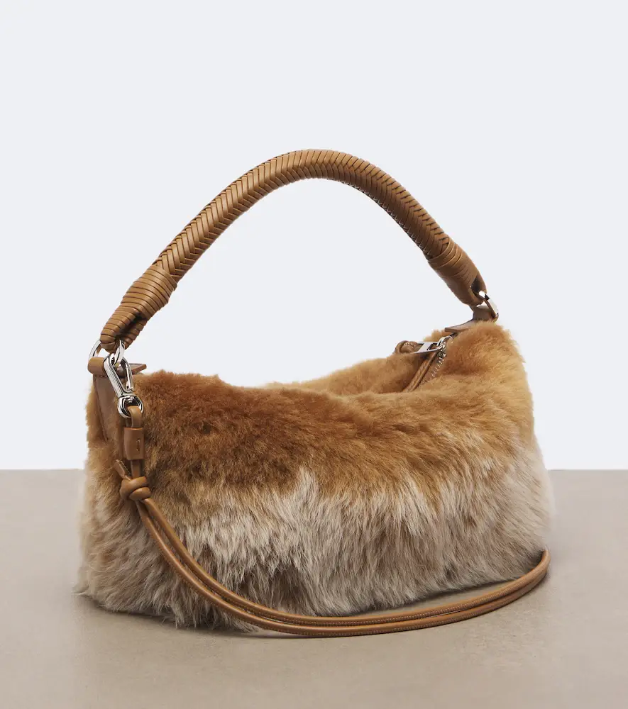 Loewe Cala Mini shearling top-handle bag | Thumbnail 2 Loewe Cala Mini shearling top-handle bag | Thumbnail 2