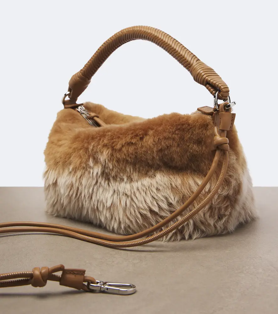 Loewe Cala Mini shearling top-handle bag | Thumbnail 4 Loewe Cala Mini shearling top-handle bag | Thumbnail 4