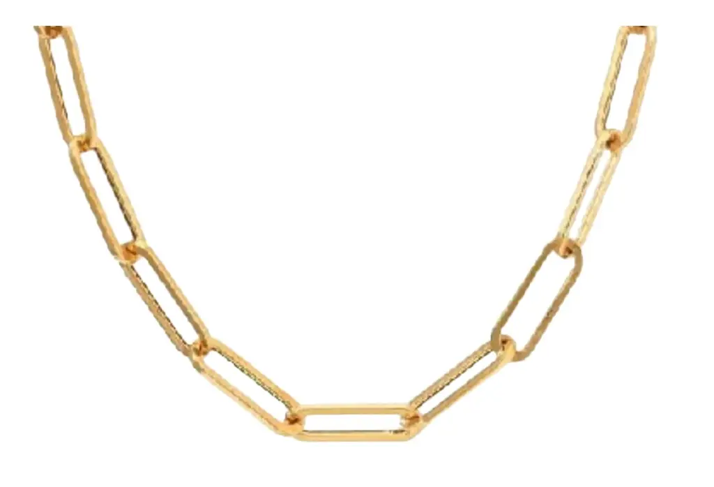 14K Gold Paperclip Chain Necklace 14K Gold Paperclip Chain Necklace