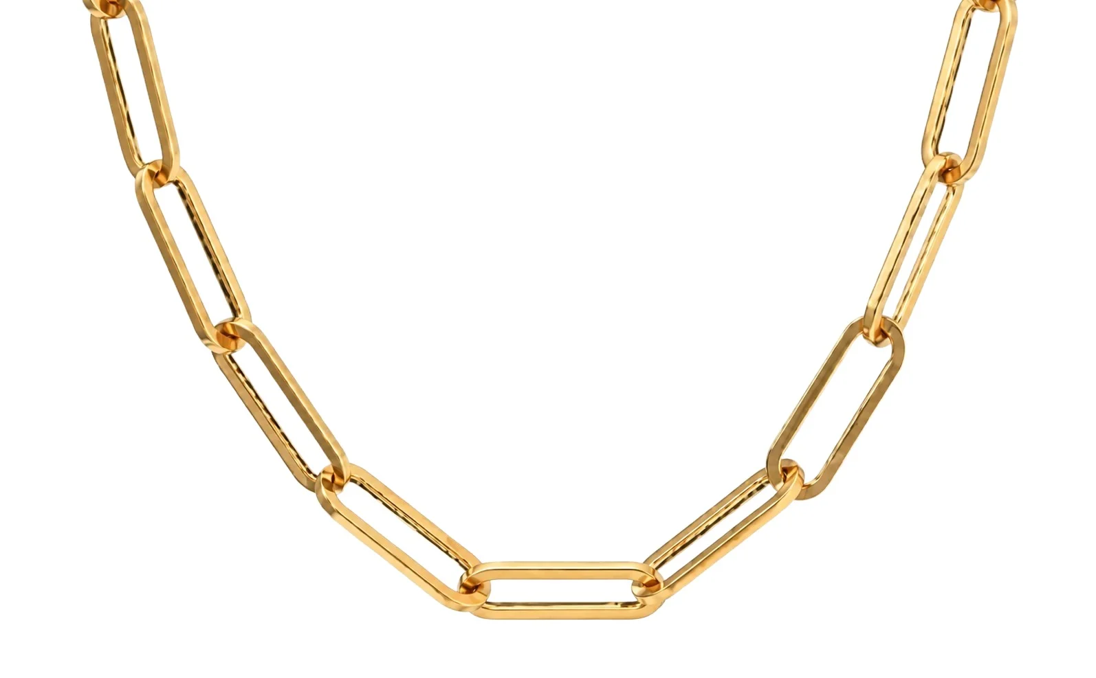 Wish Fine Jewelry 14K Gold PaperLink Chain Necklace
