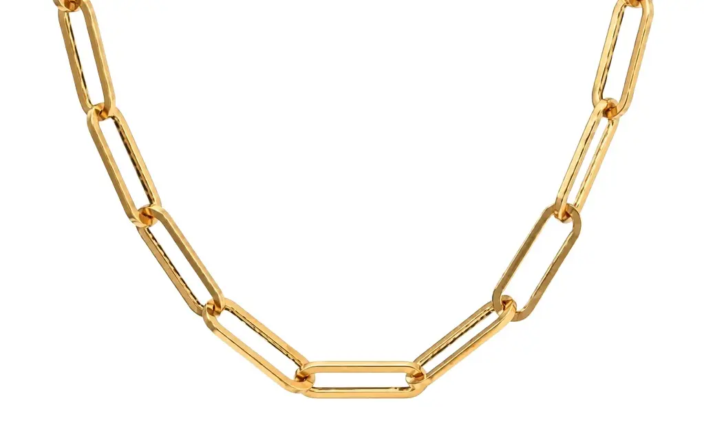 14K Gold PaperLink Chain Necklace 14K Gold PaperLink Chain Necklace