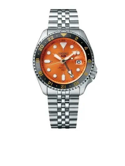 COVET TEST 2 Seiko 5 Sports Automatic GMT 42.5mm Orange Dial Stainless Steel by The Solist