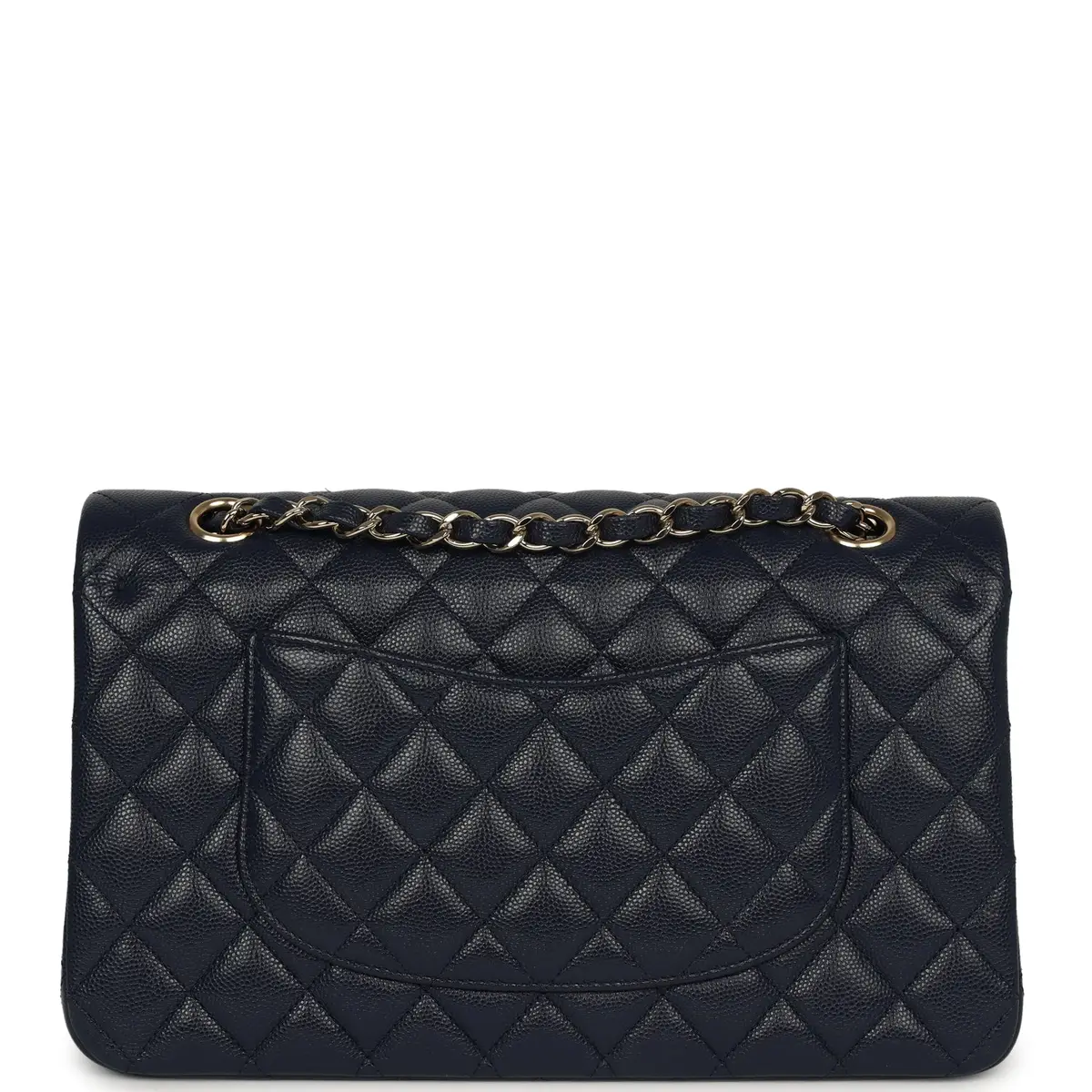 Chanel Chanel Medium Classic Double Flap Bag Navy Blue Shiny Caviar Light Gold Hardware | Thumbnail 4 Chanel Chanel Medium Classic Double Flap Bag Navy Blue Shiny Caviar Light Gold Hardware | Thumbnail 4