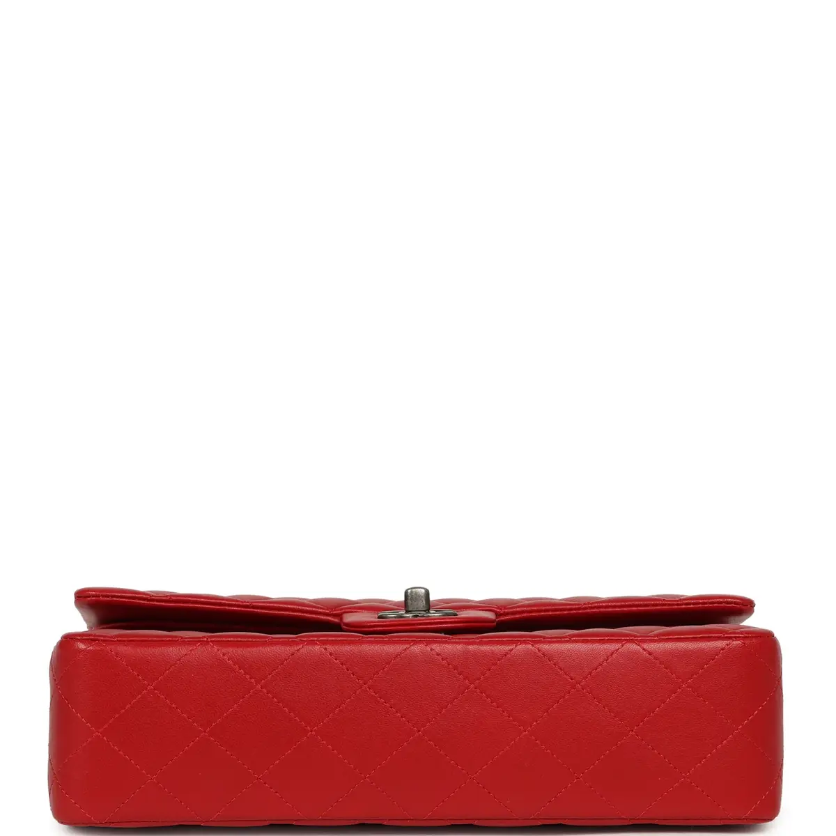 Chanel Chanel Medium Classic Double Flap Bag Red Lambskin Aged Ruthenium Hardware | Thumbnail 6 Chanel Chanel Medium Classic Double Flap Bag Red Lambskin Aged Ruthenium Hardware | Thumbnail 6