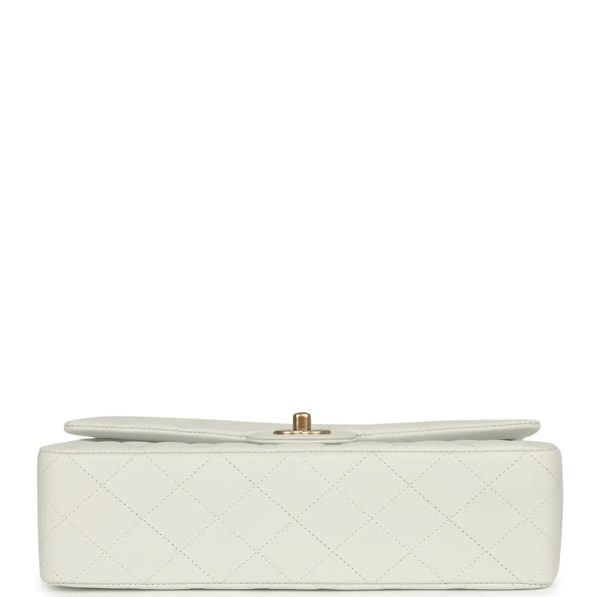 Chanel Chanel Medium Classic Double Flap Bag White Lambskin Brushed Gold Hardware | Thumbnail 6 Chanel Chanel Medium Classic Double Flap Bag White Lambskin Brushed Gold Hardware | Thumbnail 6