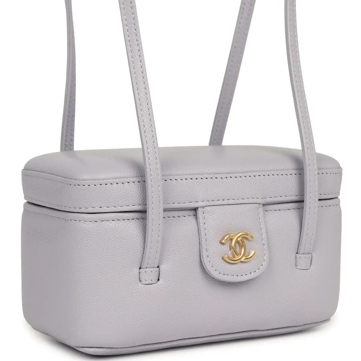 Chanel Chanel Preppy Coco Long Vanity with Straps Light Purple Shiny Caviar Brushed Gold Hardware | Thumbnail 2 Chanel Chanel Preppy Coco Long Vanity with Straps Light Purple Shiny Caviar Brushed Gold Hardware | Thumbnail 2