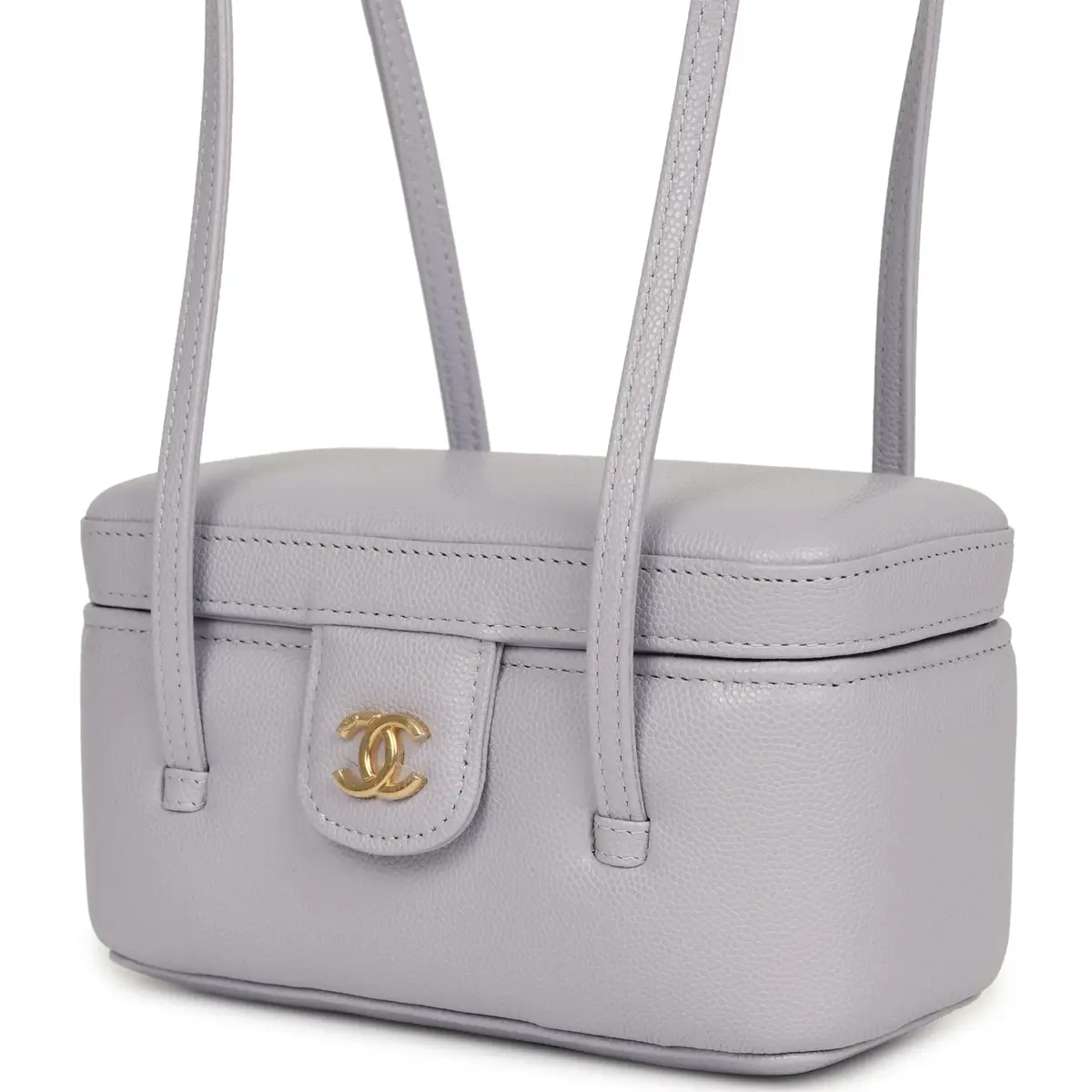 Chanel Chanel Preppy Coco Long Vanity with Straps Light Purple Shiny Caviar Brushed Gold Hardware | Thumbnail 5 Chanel Chanel Preppy Coco Long Vanity with Straps Light Purple Shiny Caviar Brushed Gold Hardware | Thumbnail 5