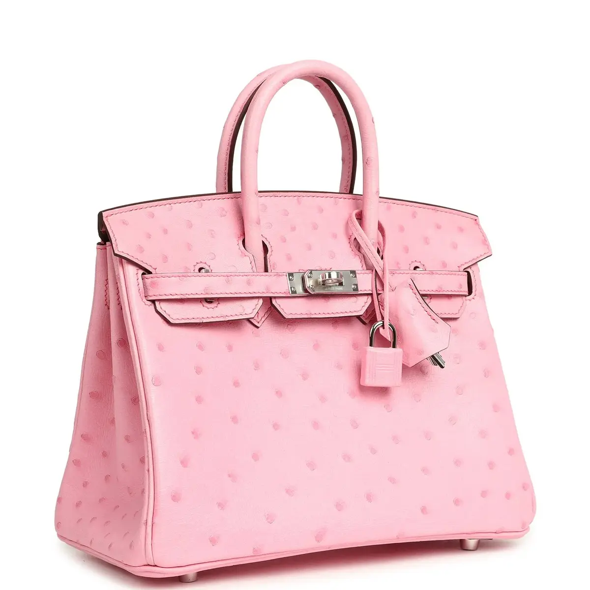 HERMÈS Hermes Birkin 25 Bubblegum Ostrich Boreal Palladium Hardware | Thumbnail 2 HERMÈS Hermes Birkin 25 Bubblegum Ostrich Boreal Palladium Hardware | Thumbnail 2