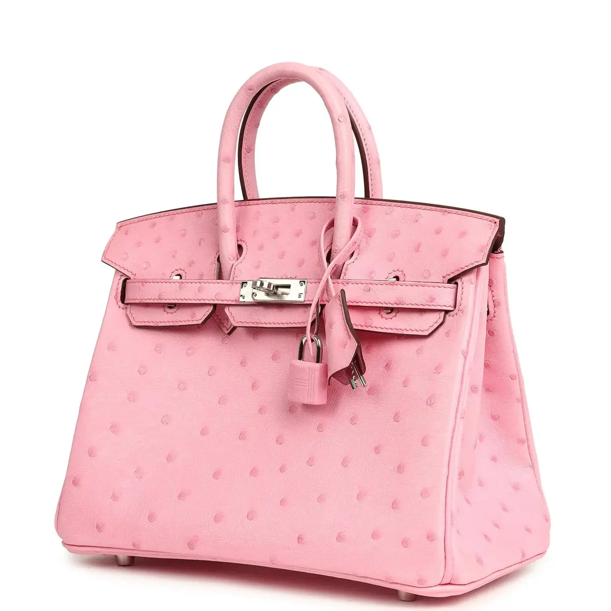 HERMÈS Hermes Birkin 25 Bubblegum Ostrich Boreal Palladium Hardware | Thumbnail 5 HERMÈS Hermes Birkin 25 Bubblegum Ostrich Boreal Palladium Hardware | Thumbnail 5