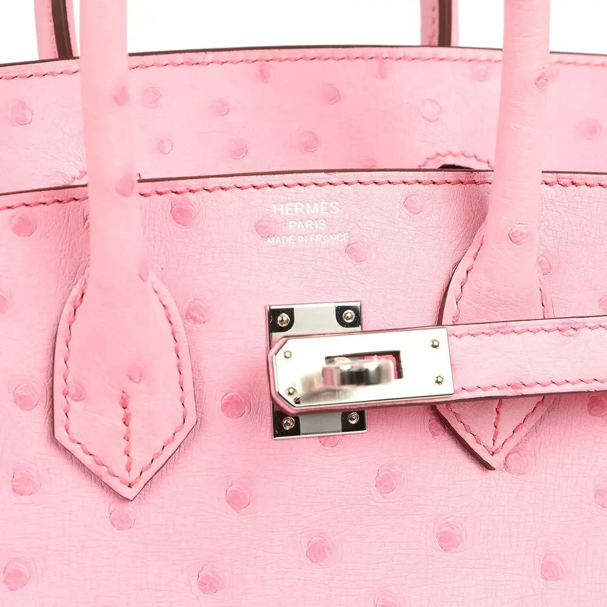 HERMÈS Hermes Birkin 25 Bubblegum Ostrich Boreal Palladium Hardware | Thumbnail 7 HERMÈS Hermes Birkin 25 Bubblegum Ostrich Boreal Palladium Hardware | Thumbnail 7