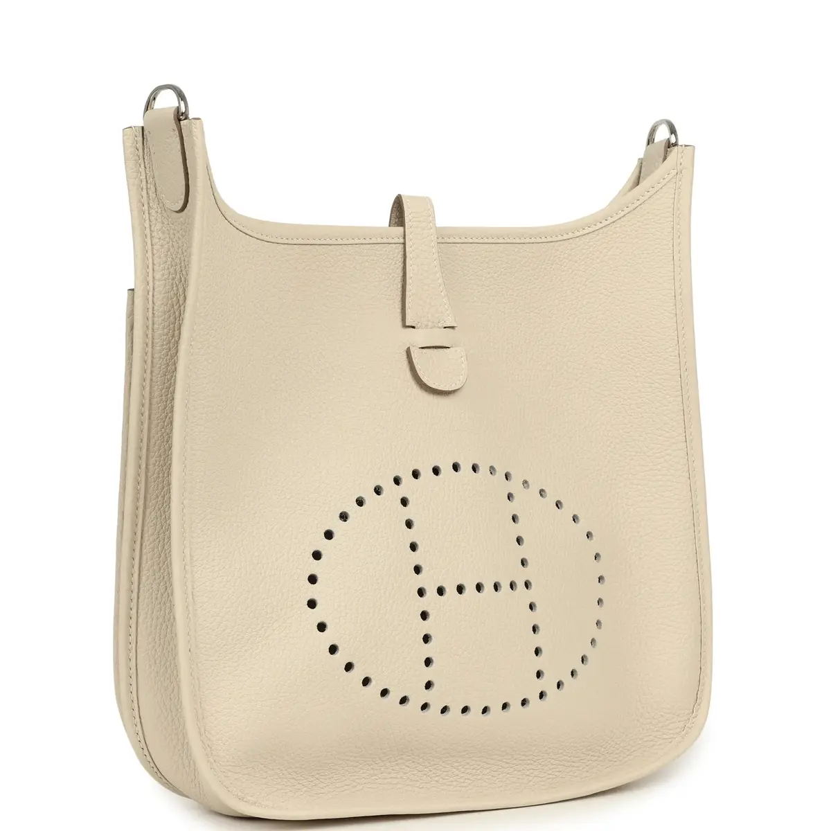 HERMÈS Hermes Evelyne III PM Craie Clemence Palladium Hardware | Thumbnail 2 HERMÈS Hermes Evelyne III PM Craie Clemence Palladium Hardware | Thumbnail 2