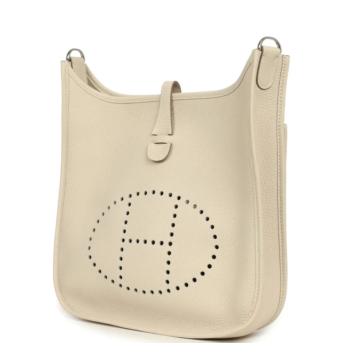 HERMÈS Hermes Evelyne III PM Craie Clemence Palladium Hardware | Thumbnail 5 HERMÈS Hermes Evelyne III PM Craie Clemence Palladium Hardware | Thumbnail 5