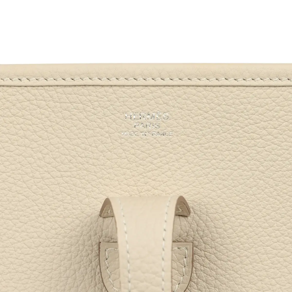 HERMÈS Hermes Evelyne III PM Craie Clemence Palladium Hardware | Thumbnail 7 HERMÈS Hermes Evelyne III PM Craie Clemence Palladium Hardware | Thumbnail 7
