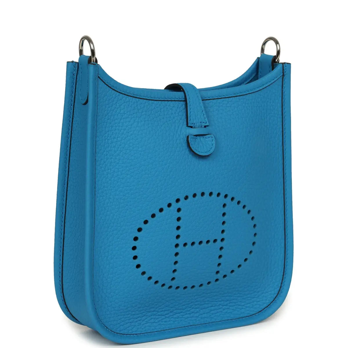 HERMÈS Hermes Evelyne TPM Bleu Zanzibar Clemence Palladium Hardware | Thumbnail 2 HERMÈS Hermes Evelyne TPM Bleu Zanzibar Clemence Palladium Hardware | Thumbnail 2