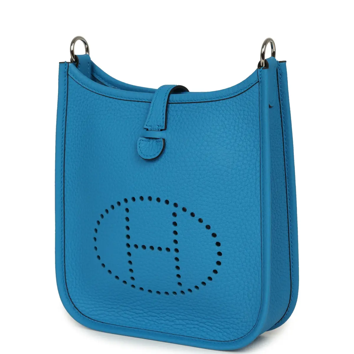 HERMÈS Hermes Evelyne TPM Bleu Zanzibar Clemence Palladium Hardware | Thumbnail 5 HERMÈS Hermes Evelyne TPM Bleu Zanzibar Clemence Palladium Hardware | Thumbnail 5