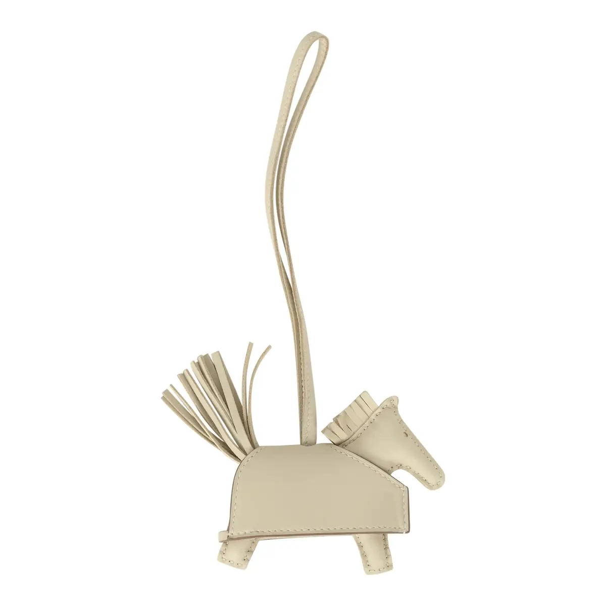 HERMÈS Hermes Rodeo Rock Bag Charm PM Craie Milo Lambskin Palladium Hardware | Thumbnail 2 HERMÈS Hermes Rodeo Rock Bag Charm PM Craie Milo Lambskin Palladium Hardware | Thumbnail 2