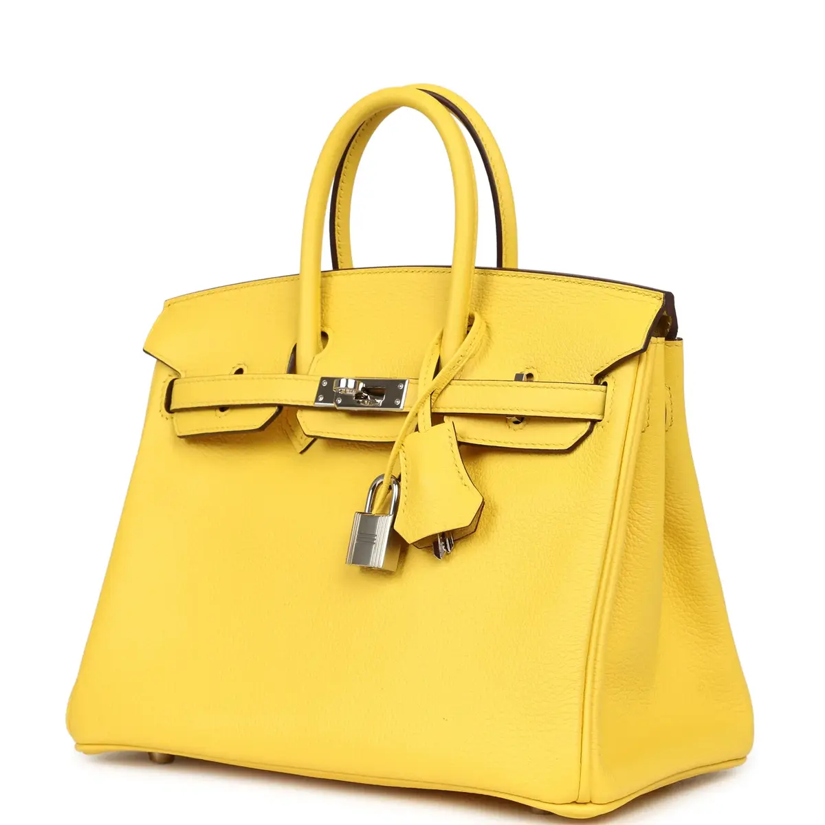HERMÈS Pre-owned Hermes Birkin 25 Jaune de Naples Novillo Palladium Hardware | Thumbnail 5 HERMÈS Pre-owned Hermes Birkin 25 Jaune de Naples Novillo Palladium Hardware | Thumbnail 5