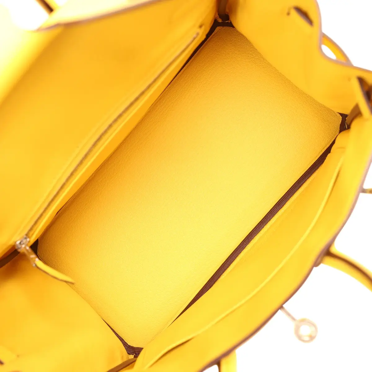 HERMÈS Pre-owned Hermes Birkin 25 Jaune de Naples Novillo Palladium Hardware | Thumbnail 9 HERMÈS Pre-owned Hermes Birkin 25 Jaune de Naples Novillo Palladium Hardware | Thumbnail 9