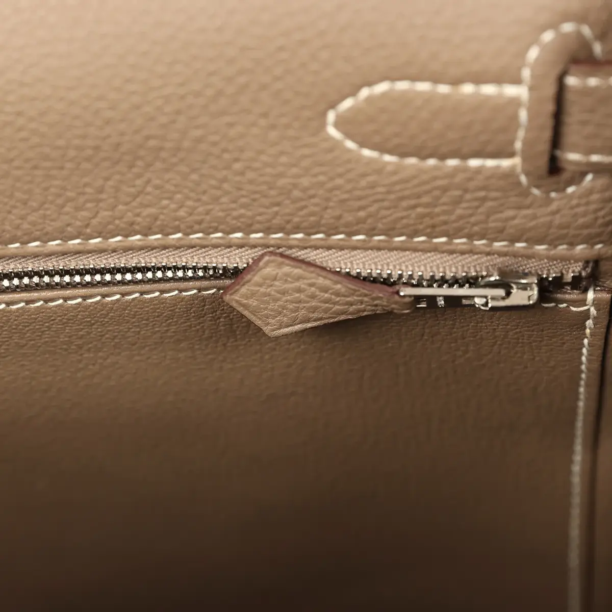 HERMÈS Pre-owned Hermes Kelly Retourne 28 Etoupe Togo Palladium Hardware | Thumbnail 8 HERMÈS Pre-owned Hermes Kelly Retourne 28 Etoupe Togo Palladium Hardware | Thumbnail 8