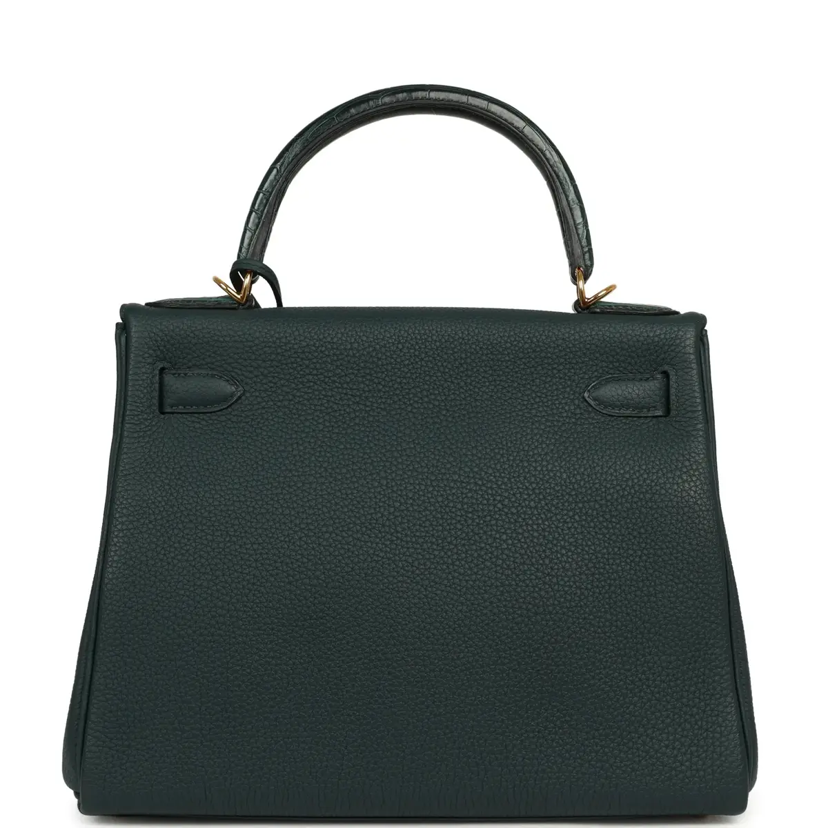 HERMÈS Pre-owned Hermes Kelly Retourne 28 Vert Cypress Togo, Matte Alligator Touch Gold Hardware | Thumbnail 4 HERMÈS Pre-owned Hermes Kelly Retourne 28 Vert Cypress Togo, Matte Alligator Touch Gold Hardware | Thumbnail 4