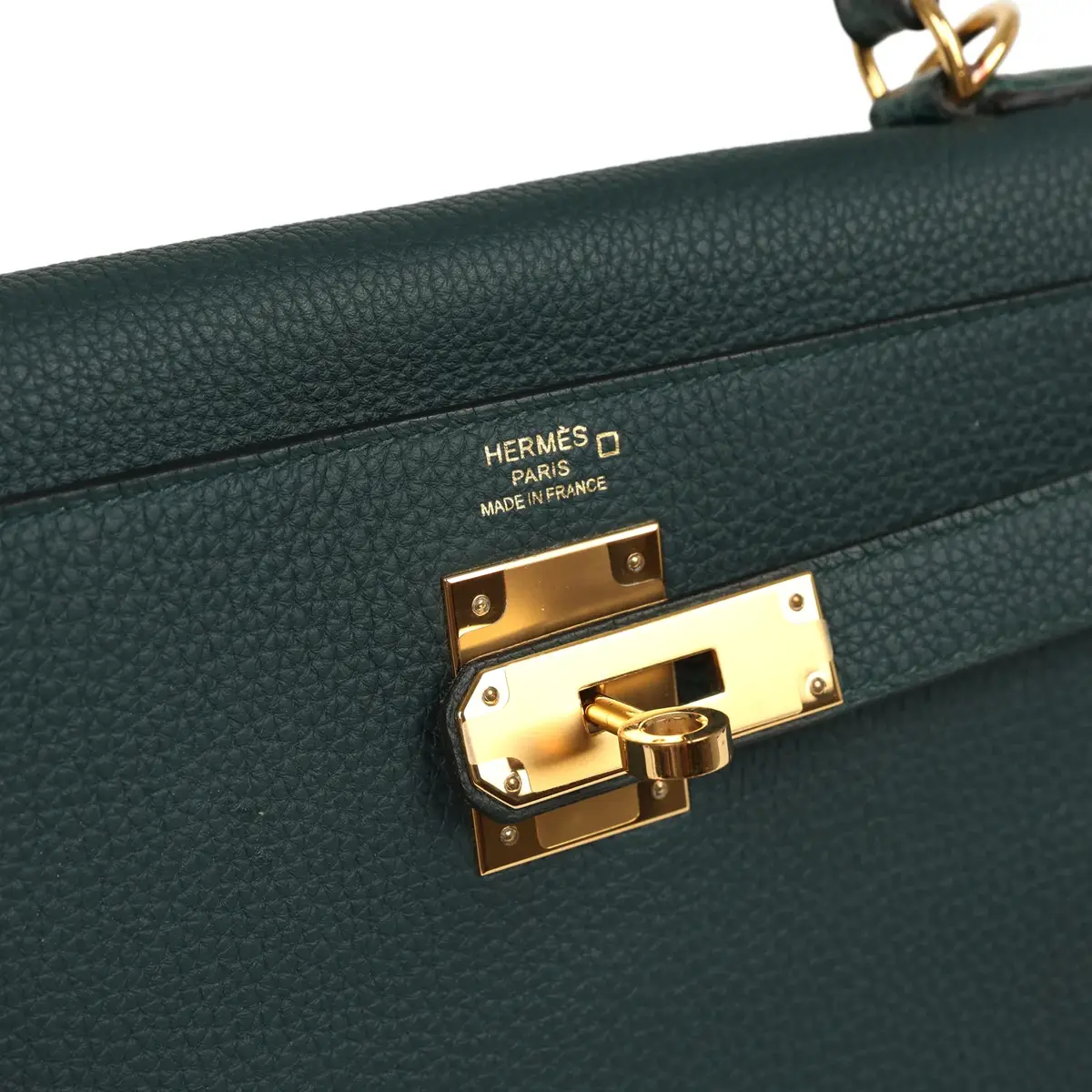 HERMÈS Pre-owned Hermes Kelly Retourne 28 Vert Cypress Togo, Matte Alligator Touch Gold Hardware | Thumbnail 7 HERMÈS Pre-owned Hermes Kelly Retourne 28 Vert Cypress Togo, Matte Alligator Touch Gold Hardware | Thumbnail 7