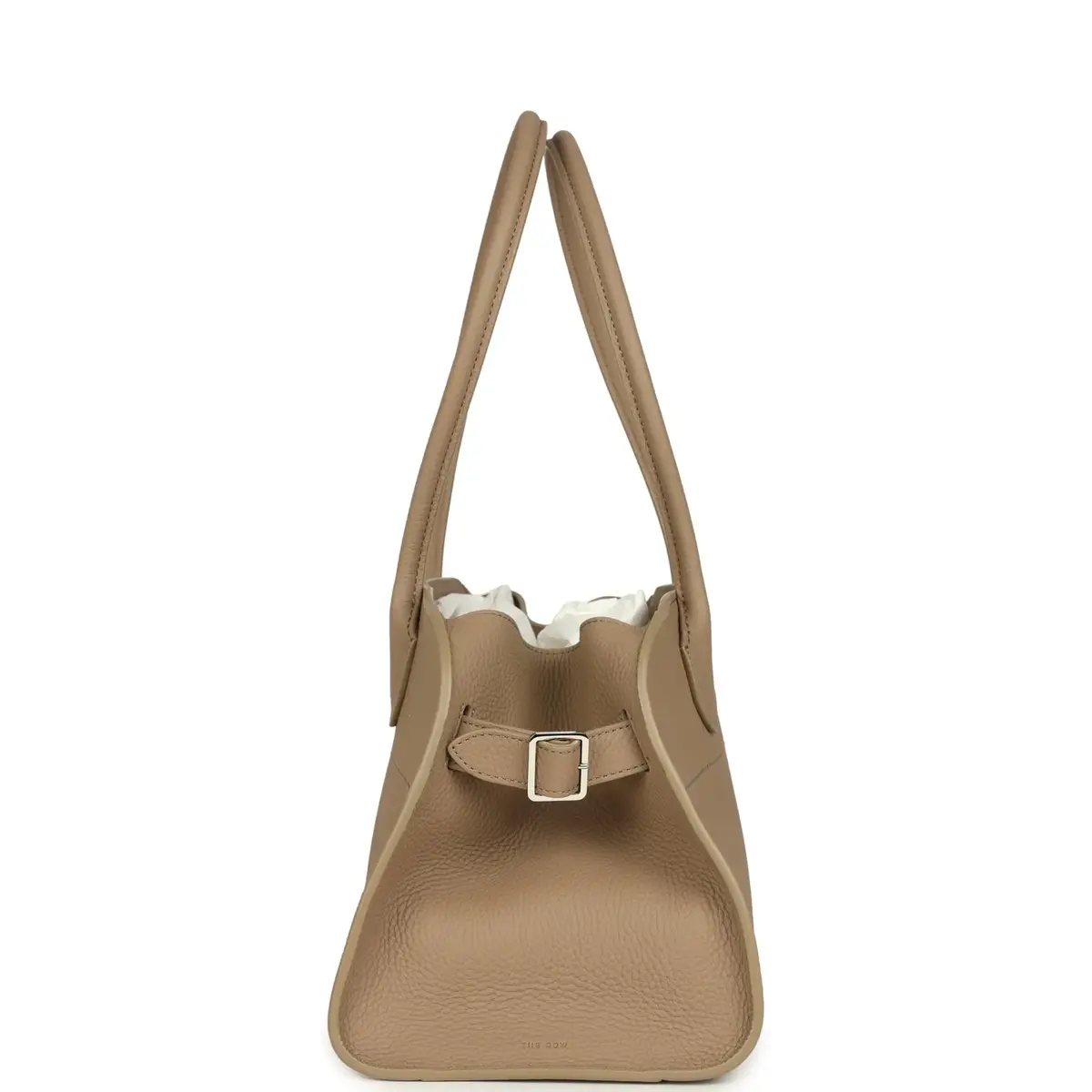 The Row The Row Margaux Shoulder 12 Bag Dark Taupe Calfskin Silver Hardware | Thumbnail 4
