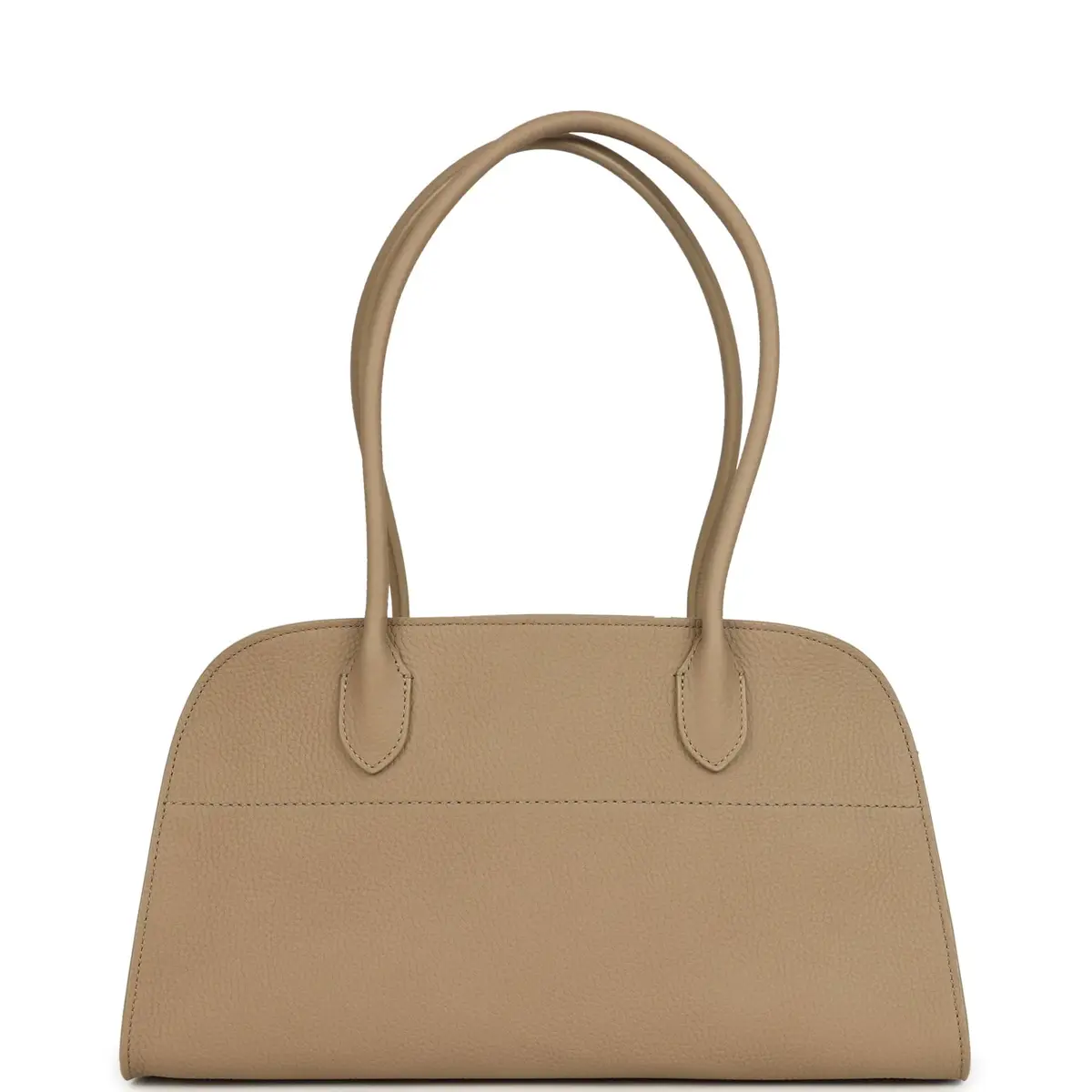 The Row The Row Margaux Shoulder 12 Bag Dark Taupe Calfskin Silver Hardware | Thumbnail 6