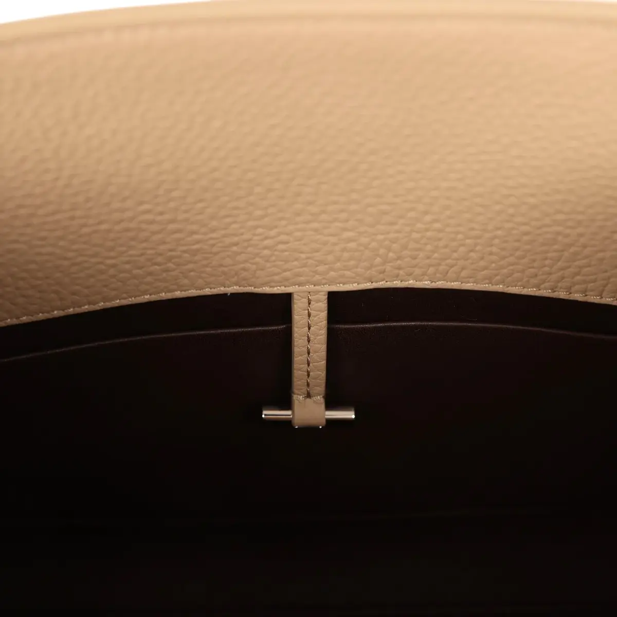 The Row The Row Margaux Shoulder 12 Bag Dark Taupe Calfskin Silver Hardware | Thumbnail 9