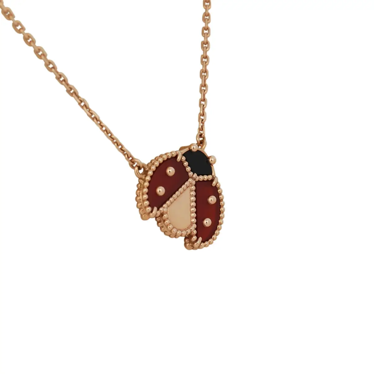 Van Cleef & Arpels Van Cleef & Arpels Lucky Spring Ladybug Pendant Necklace Carnelian, Onyx 18K Rose Gold | Thumbnail 3 Van Cleef & Arpels Van Cleef & Arpels Lucky Spring Ladybug Pendant Necklace Carnelian, Onyx 18K Rose Gold | Thumbnail 3