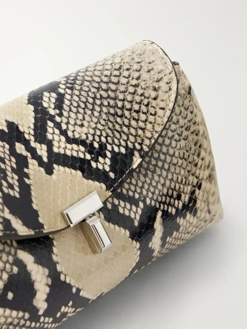 TOTEME T-lock Mini Snake-effect Leather Clutch | Thumbnail 5 TOTEME T-lock Mini Snake-effect Leather Clutch | Thumbnail 5