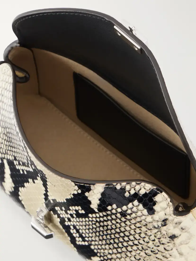 TOTEME T-lock Mini Snake-effect Leather Clutch | Thumbnail 6 TOTEME T-lock Mini Snake-effect Leather Clutch | Thumbnail 6