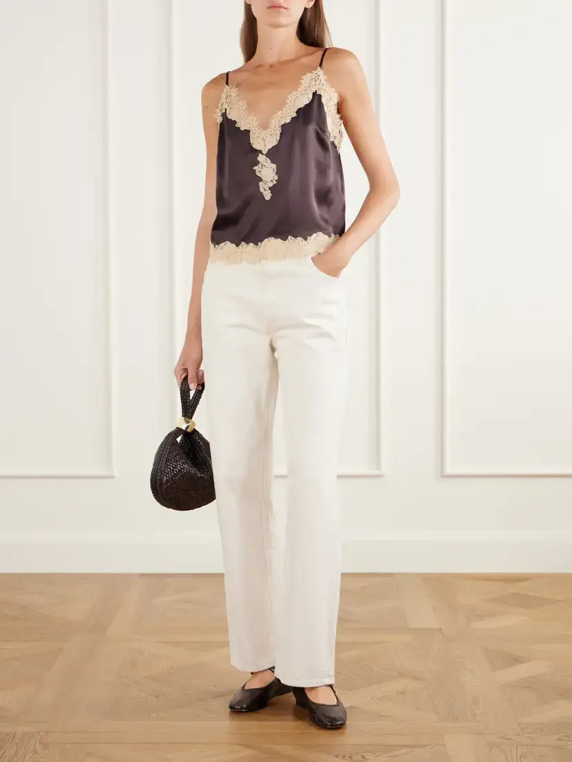 DÔEN Kira Lace-trimmed Silk-satin Cami | Thumbnail 2 DÔEN Kira Lace-trimmed Silk-satin Cami | Thumbnail 2