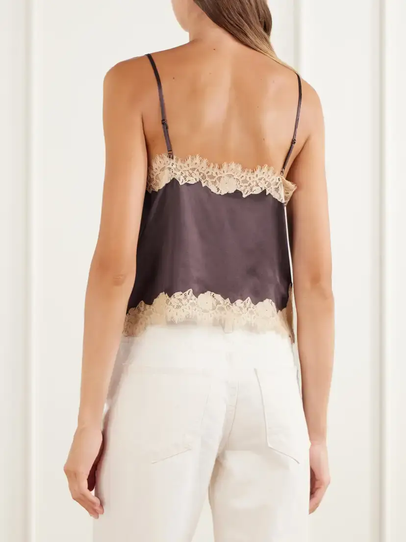 DÔEN Kira Lace-trimmed Silk-satin Cami | Thumbnail 3 DÔEN Kira Lace-trimmed Silk-satin Cami | Thumbnail 3